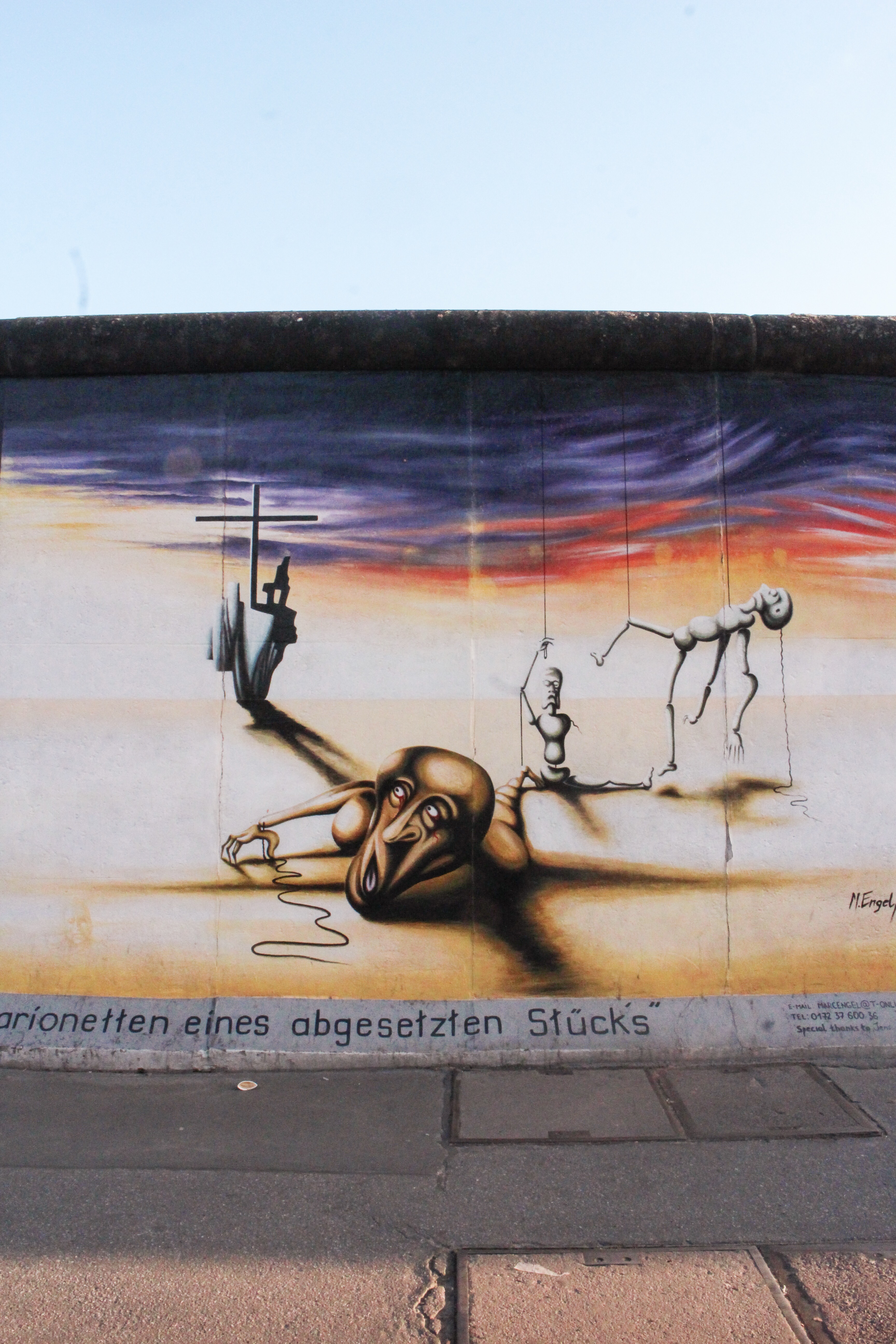 Street art of deranged figures