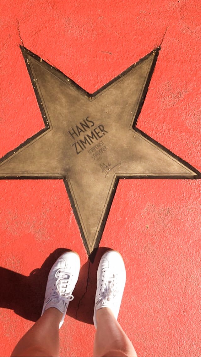 A gold star with Hans Zimmer's autograph on Berlin's red Boulevard der Stars